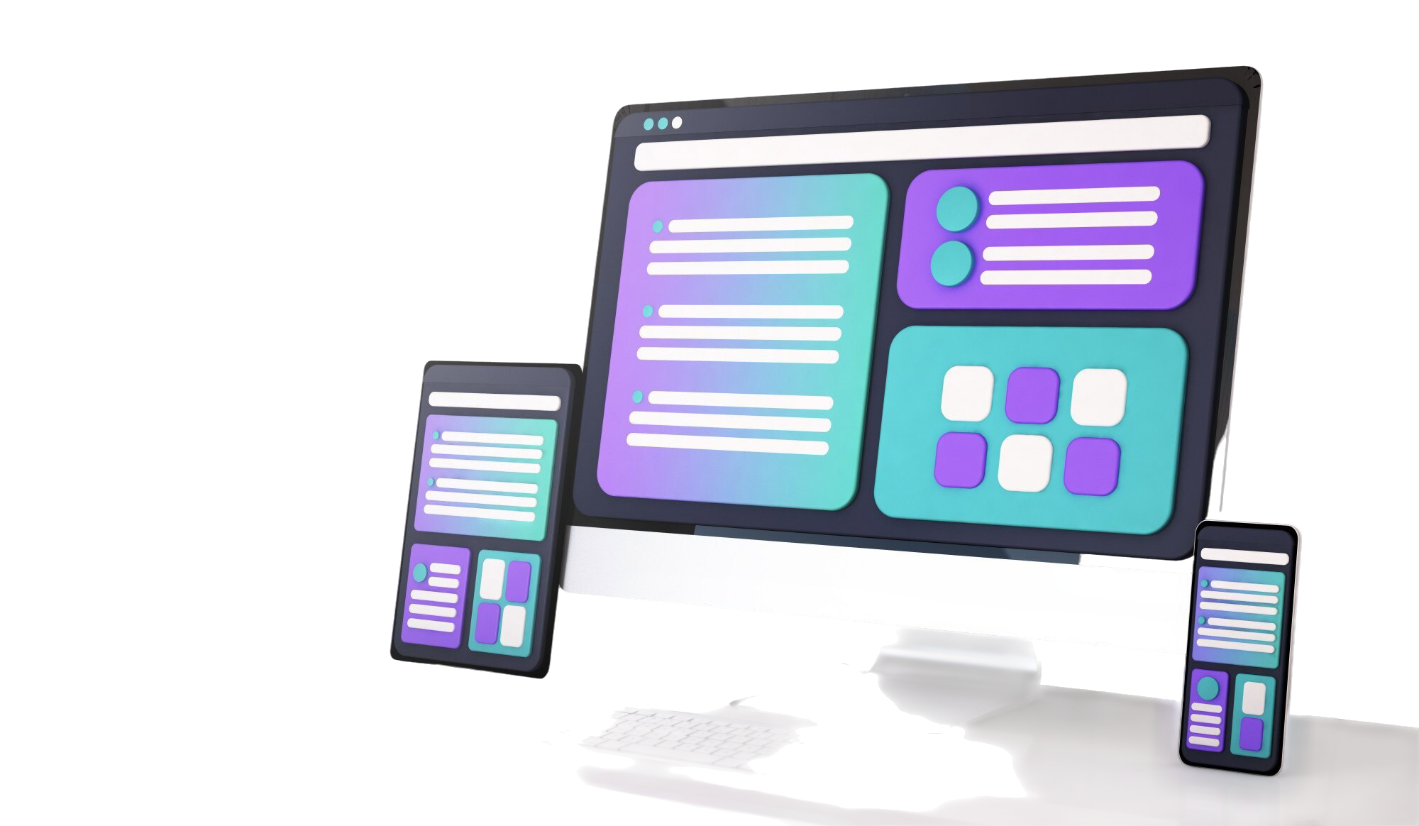 concepto diseno web renderizacion 3d escritorio